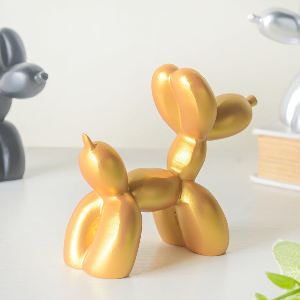 Balloon Dog Resin Mini Showpiece Golden