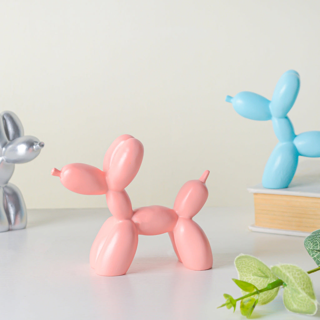 Balloon Dog Resin Mini Showpiece Pink
