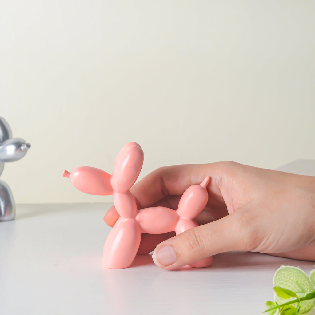 Balloon Dog Resin Mini Showpiece Pink