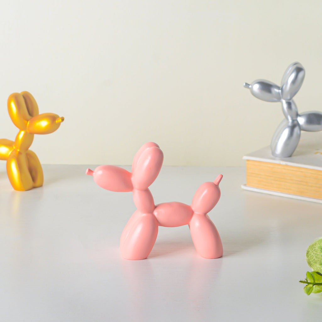 Balloon Dog Resin Mini Showpiece Pink