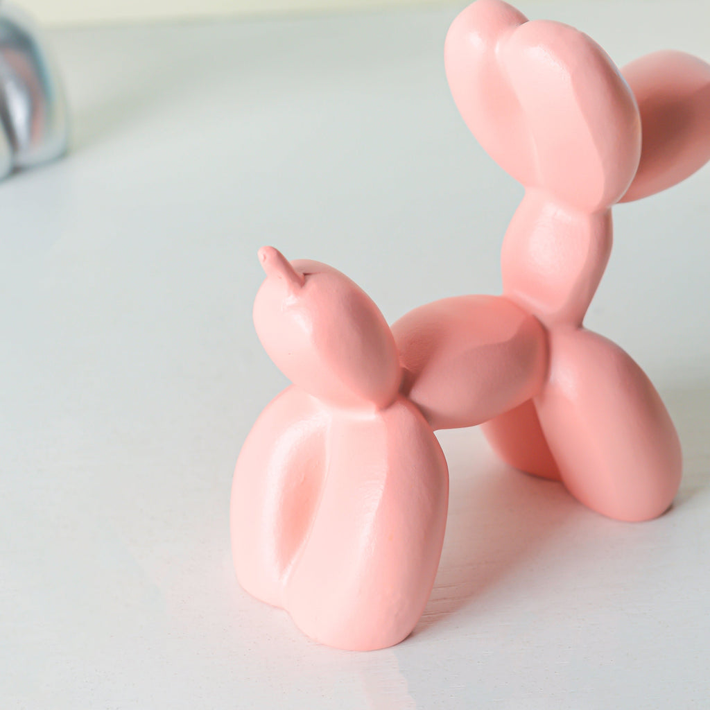 Balloon Dog Resin Mini Showpiece Pink