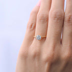 Celestial Solitaire Diamond Ring | 18K Gold Vermeil