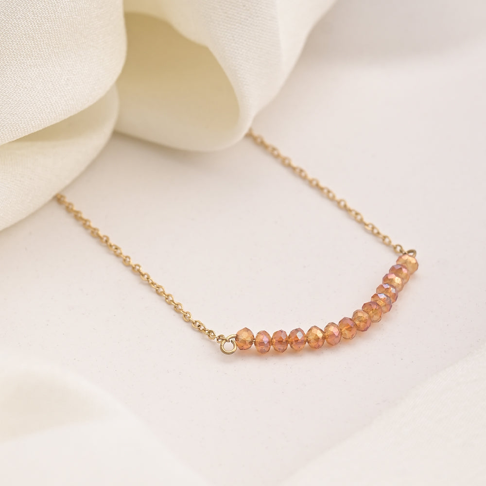 Berry Brown Bead Necklace