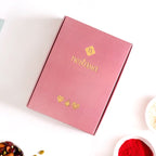 Puffy Pineapple Girl Rakhi Hamper Set Of 3 With Box And Card