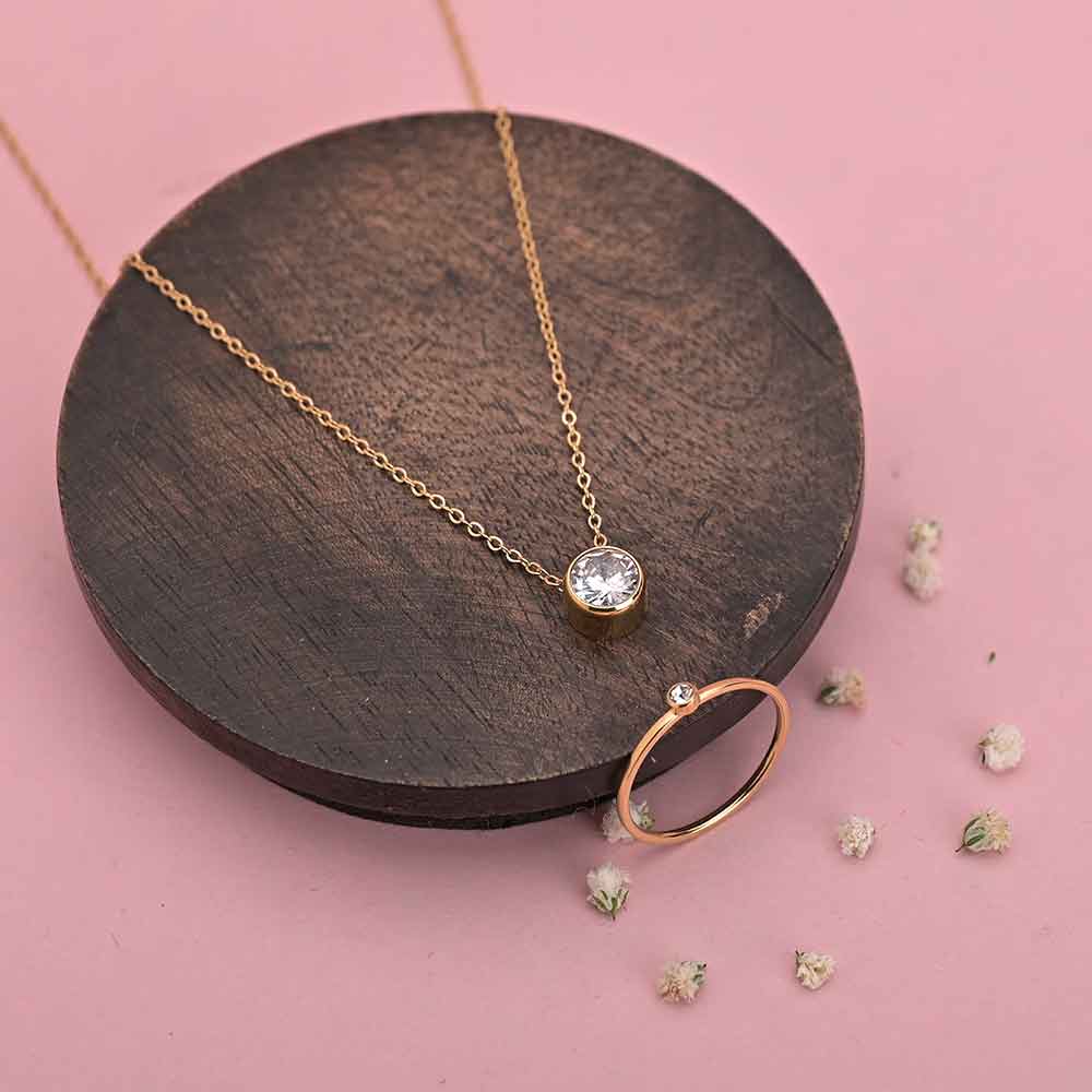 Birthstone Set |18K Rose Gold Plated
