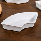 Chip And Dip White Ceramic Platter