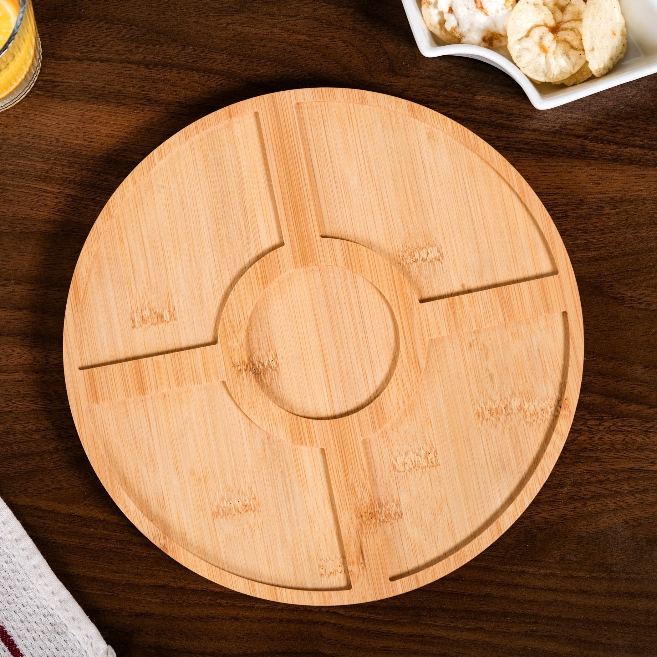 Chip And Dip White Ceramic Platter