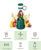 Travel Portable Mini USB Juice Blender | Rechargeable Smoothie Maker | 380ml Lightweight Juicer Bottle for Home, Office & Outdoor Use