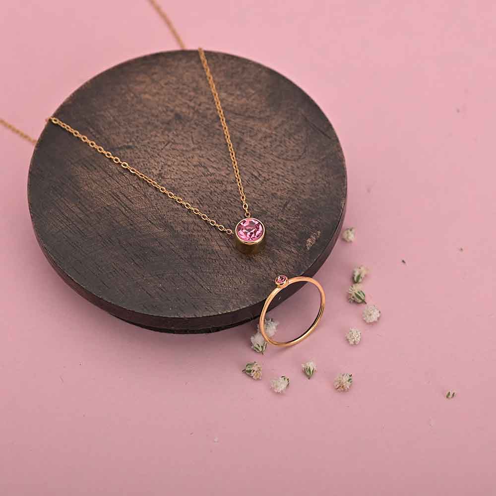 Birthstone Set |18K Rose Gold Plated