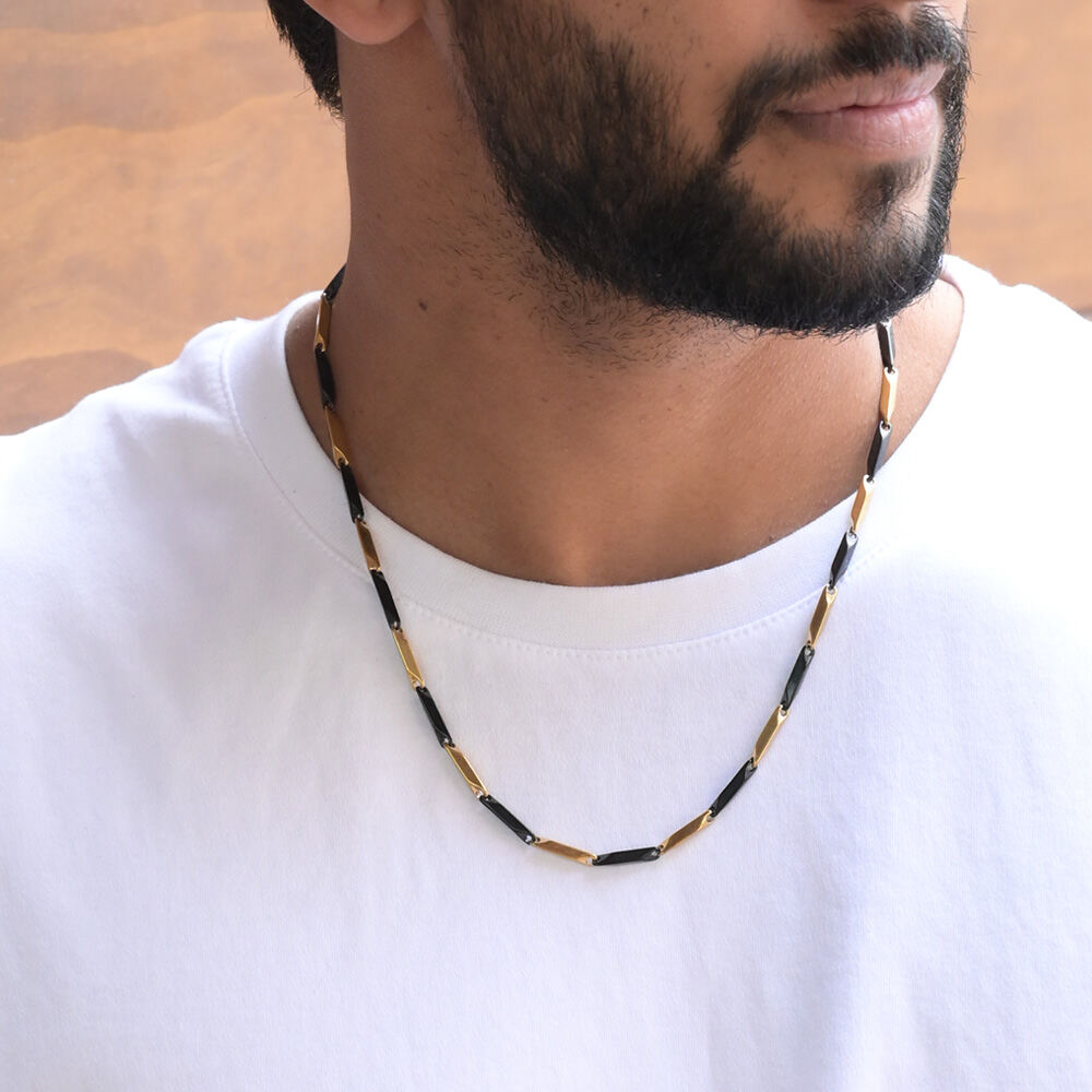 Dual tone Chain | Black and Gold