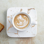 Marble Tea Cup and Saucer