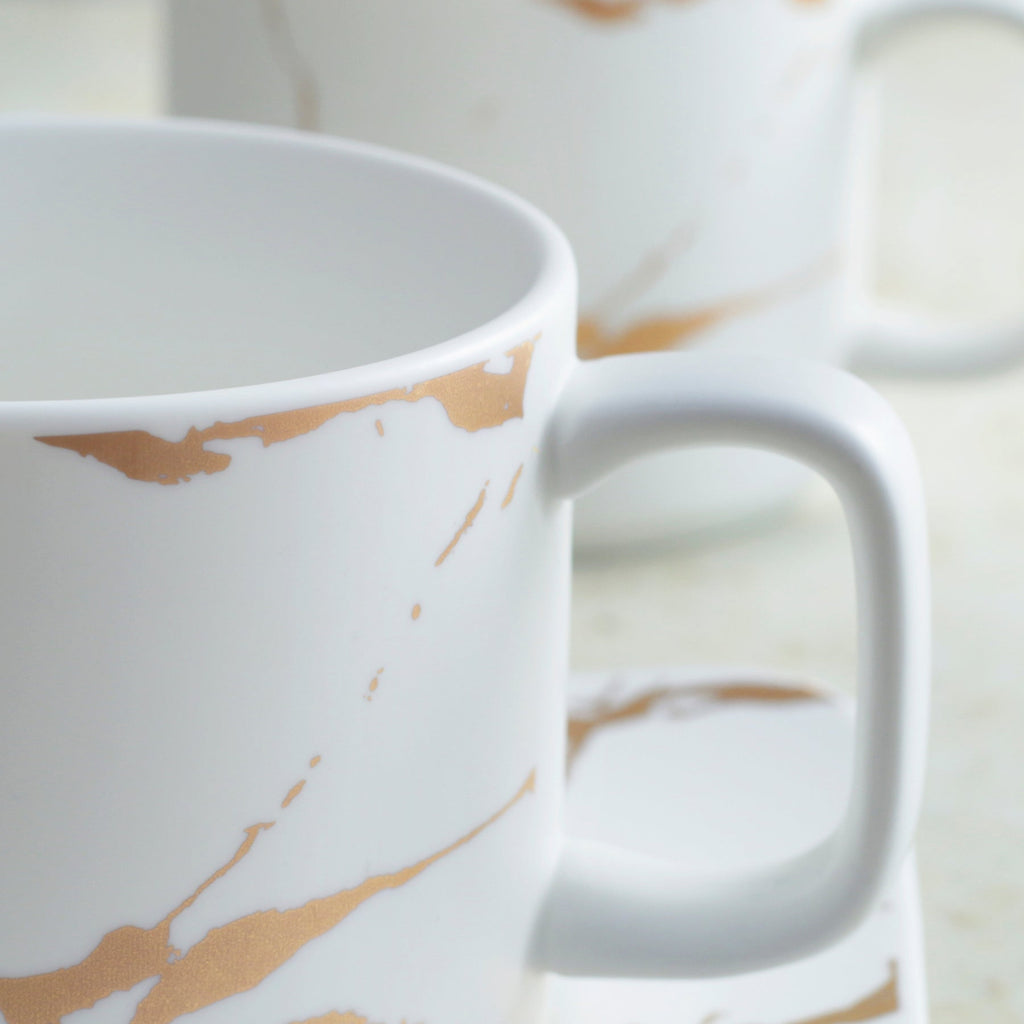 Marble Tea Cup and Saucer