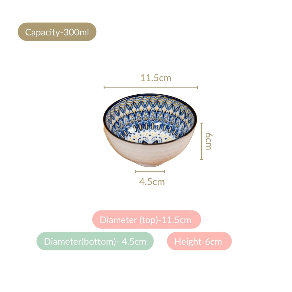 Aoki Ceramic Soup Bowl Set Of 6 300ml