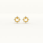 Elegant Edges 9KT Gold Lab Grown Diamond Stud Earring