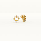 Elegant Edges 9KT Gold Lab Grown Diamond Stud Earring