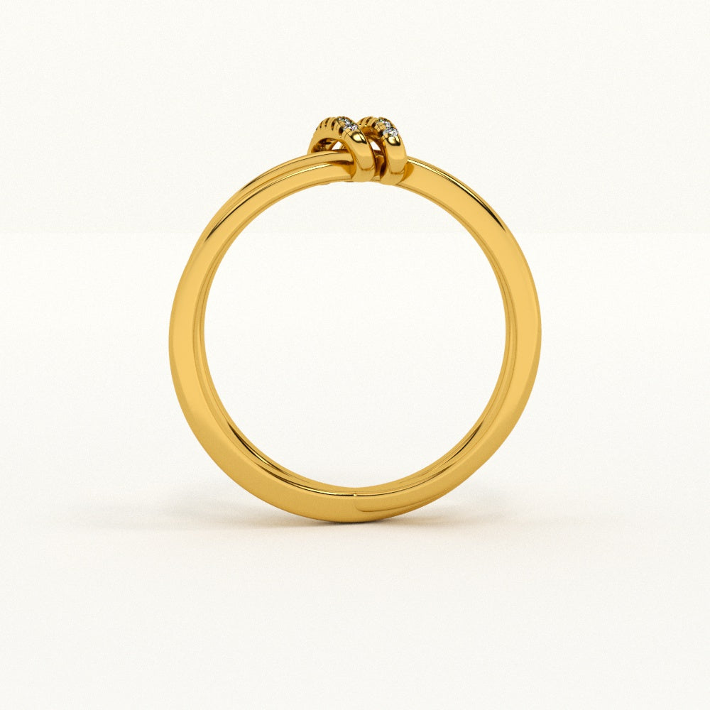 Celestial Knot 9KT Gold Lab Grown Diamond Ring