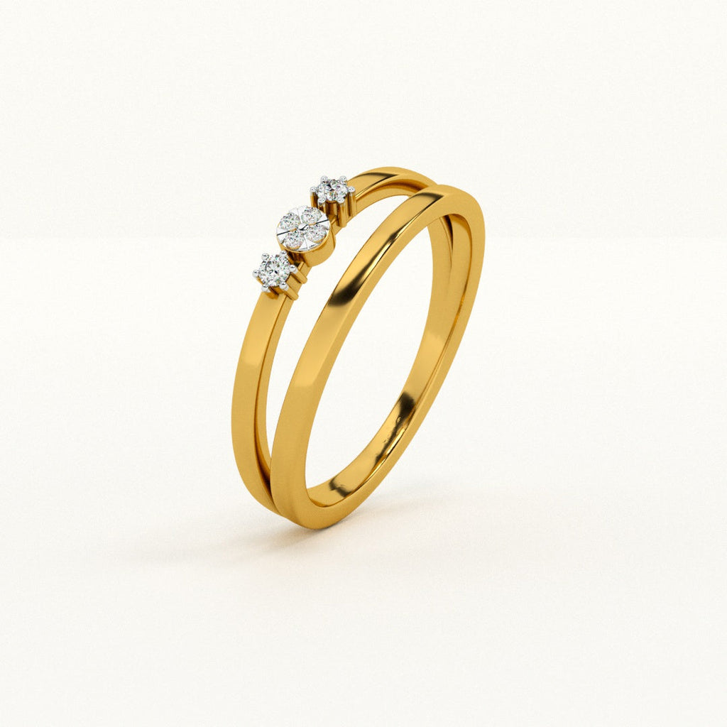 Divine Rift 9KT Gold Lab Grown Diamond Ring