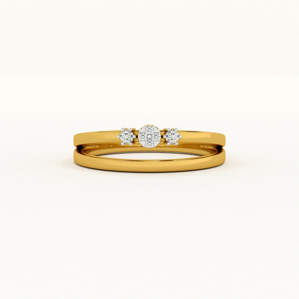 Divine Rift 9KT Gold Lab Grown Diamond Ring