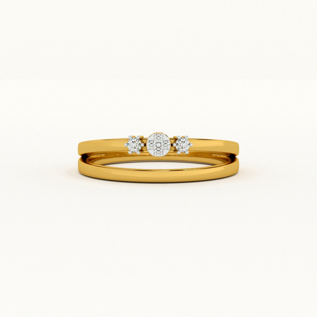 Divine Rift 9KT Gold Lab Grown Diamond Ring
