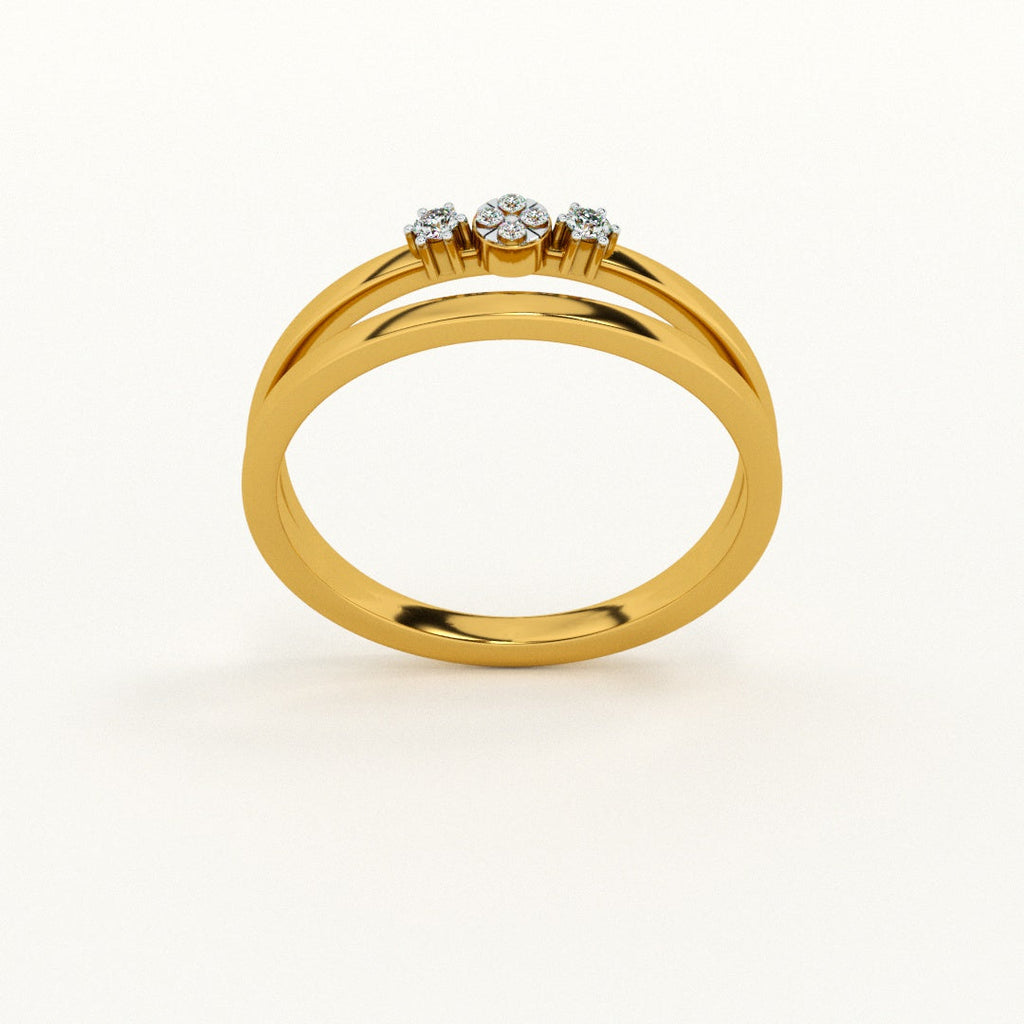 Divine Rift 9KT Gold Lab Grown Diamond Ring