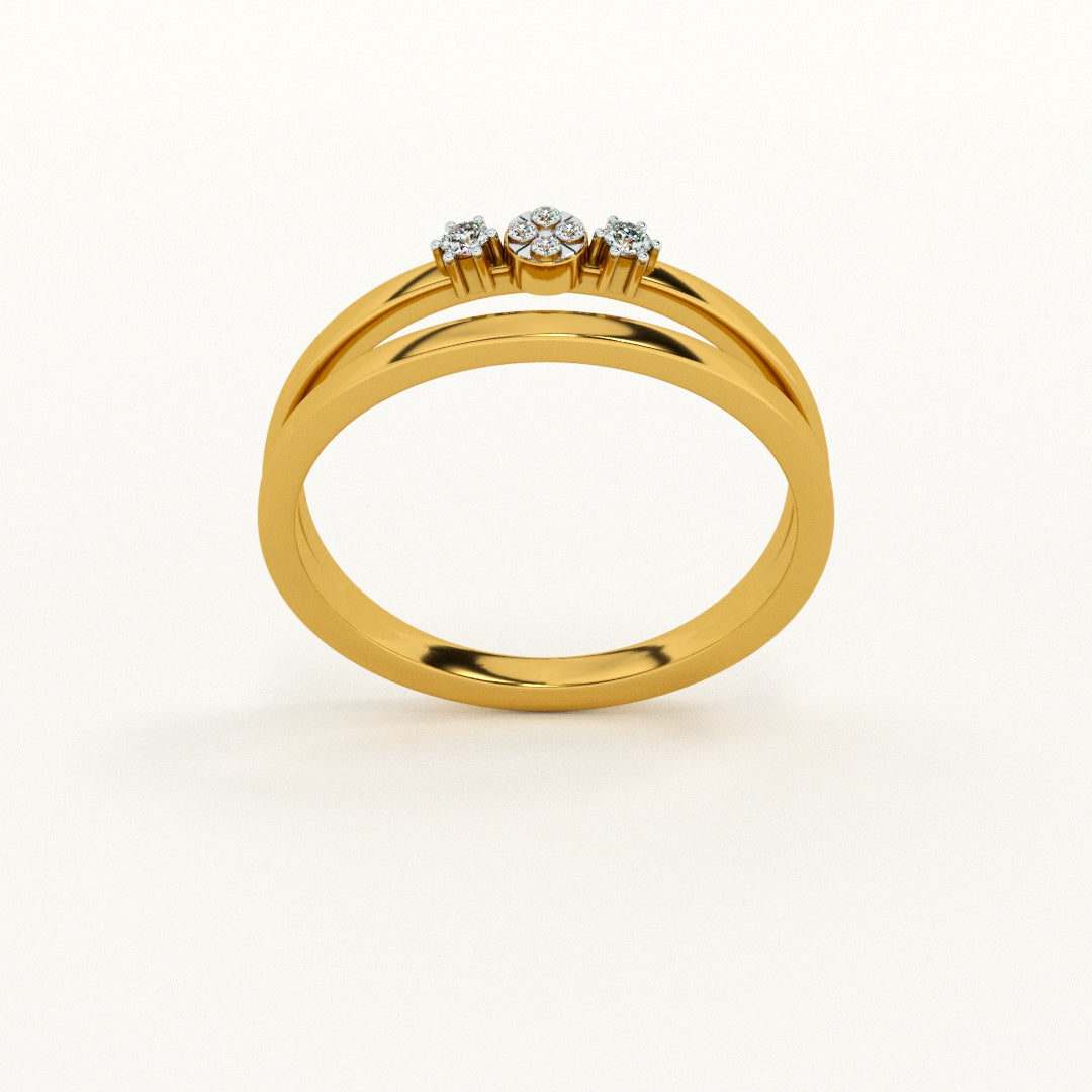 Divine Rift 9KT Gold Lab Grown Diamond Ring