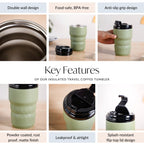 Brewster Insulated Travel Coffee Tumbler Seaweed Green 350ml