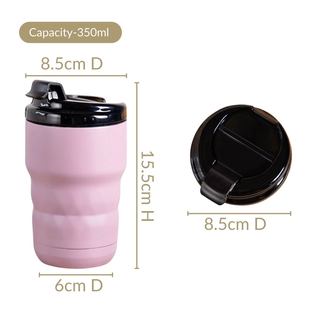Brewster Stainless Steel Portable Coffee Mug Wistful Mauve 350ml