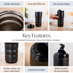 Brewster Grande Insulated Travel Tumbler Black Noir 590ml