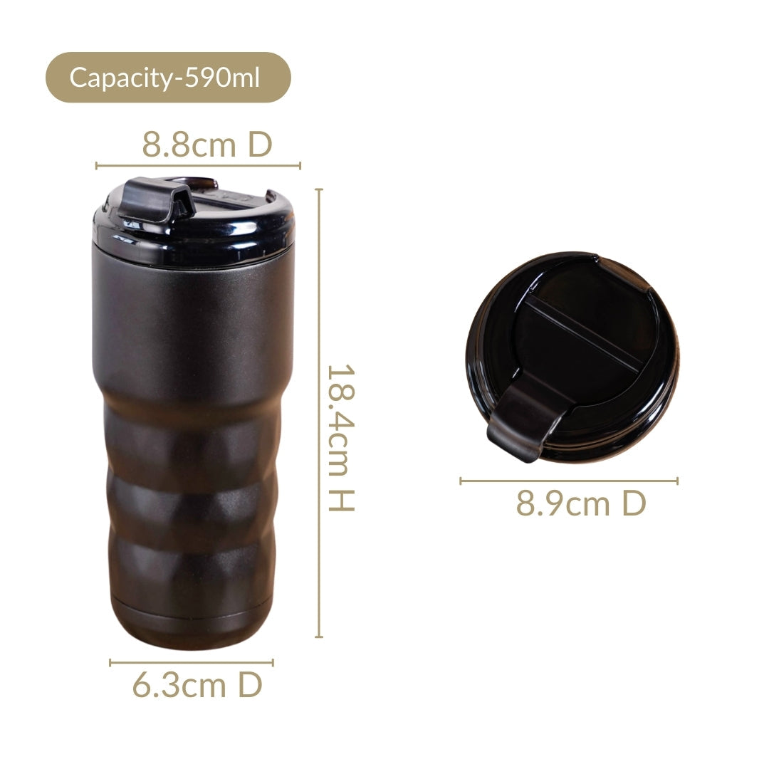 Brewster Grande Insulated Travel Tumbler Black Noir 590ml