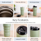 Brewster Grande Vacuum Copper Insulated Travel Flask Seaweed Green 590ml