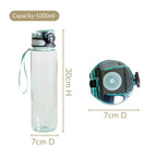 Aqualite Leakproof Sipper Bottle For Office Gym Set Of 2 Mint Frost 1000ml