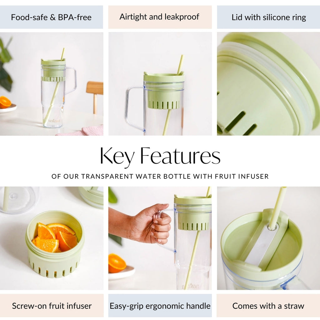 Citrify Travel Sipper Bottle With Infuser Forest Mint 1210ml