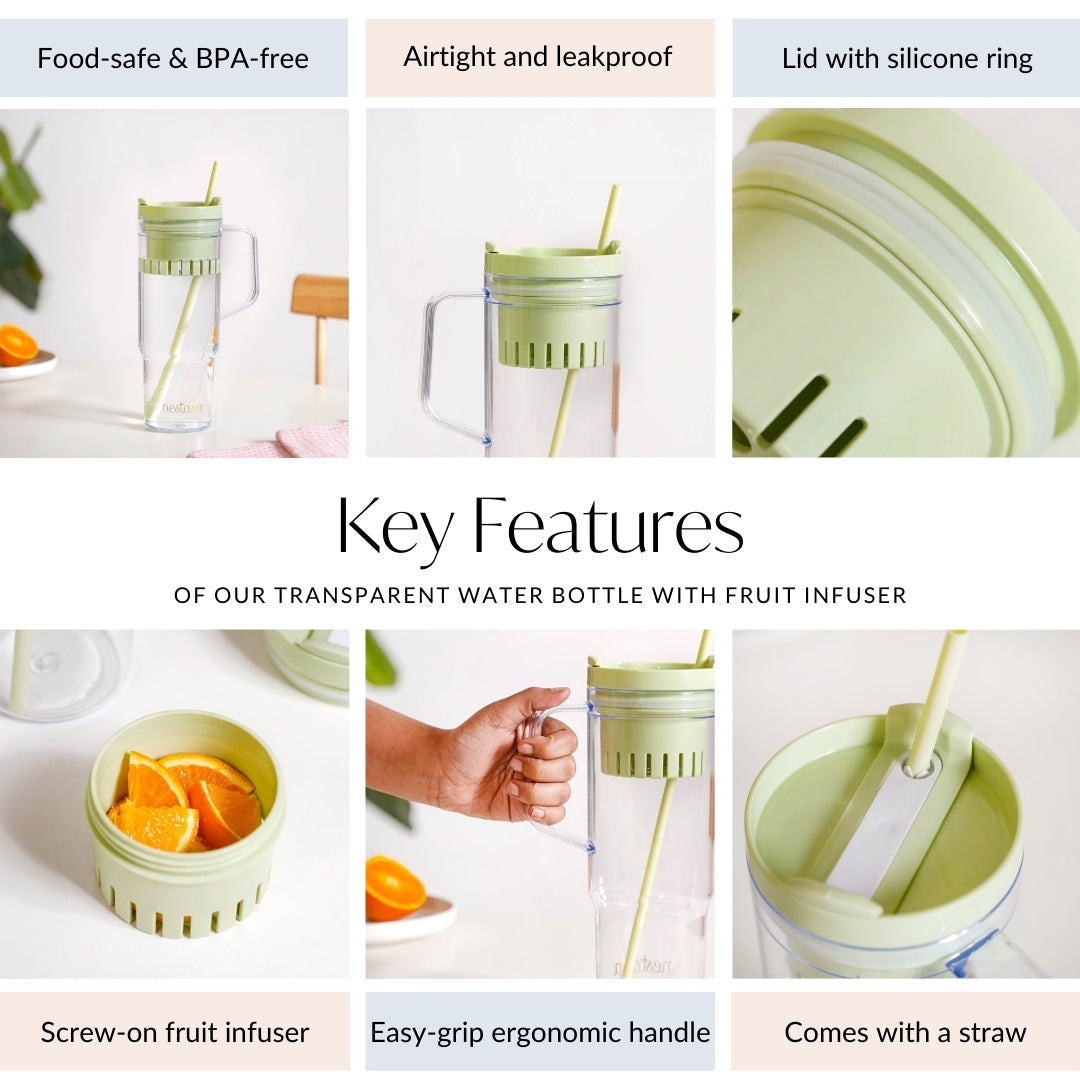 Citrify Travel Sipper Bottle With Infuser Forest Mint 1210ml