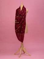 Classic Cashmina Shawl with Jaal Pattern in Maroon