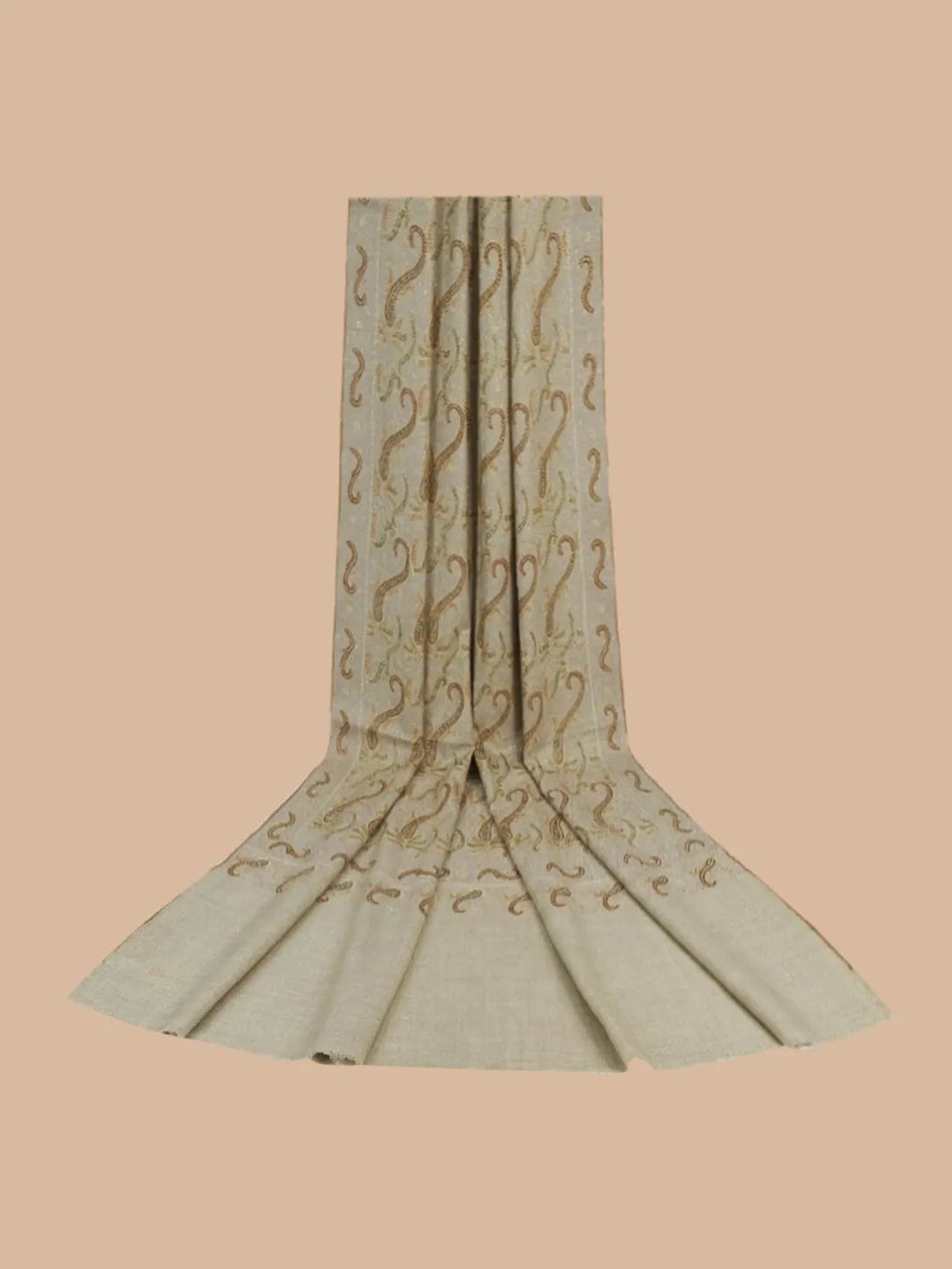 Classic Handloom Pashmina Shawl in Beige