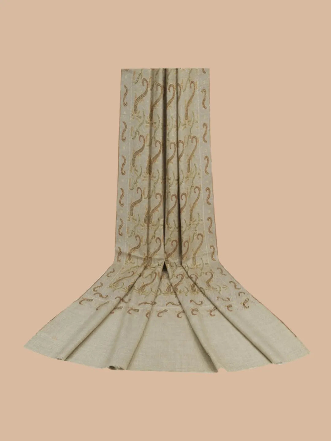 Classic Handloom Pashmina Shawl in Beige