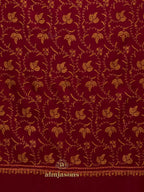 Classic Cashmina Shawl with Jaal Pattern in Maroon