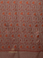 Classic Cashmina Shawl with Jaal Pattern in Beige