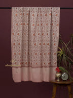 Classic Cashmina Shawl with Jaal Pattern in Beige