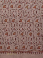 Classic Cashmina Shawl with Jaal Pattern in Beige