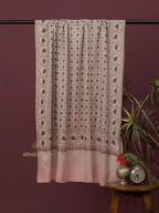 Elegant Cashmina Shawl with Jaal Pattern in Grey