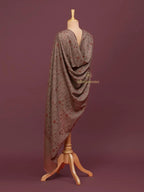 Classic Cashmina Shawl with Jaal Pattern in Beige
