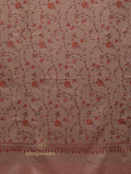 Classic Cashmina Shawl with Jaal Pattern in Beige