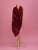 Classic Cashmina Shawl with Jama Pattern in Maroon