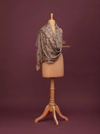 Classic Cashmina Shawl with Jaal Pattern in Beige