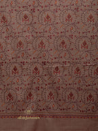 Elegant Cashmina Shawl with Jaal Pattern in Beige