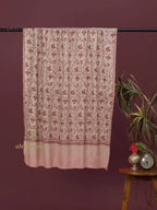 Classic Cashmina Shawl with Jaal Pattern in Beige