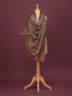Classic Cashmina Shawl with Jaal Pattern in Beige