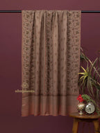 Classic Cashmina Shawl with Jaal Pattern in Beige