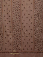 Classic Cashmina Shawl with Jaal Pattern in Beige